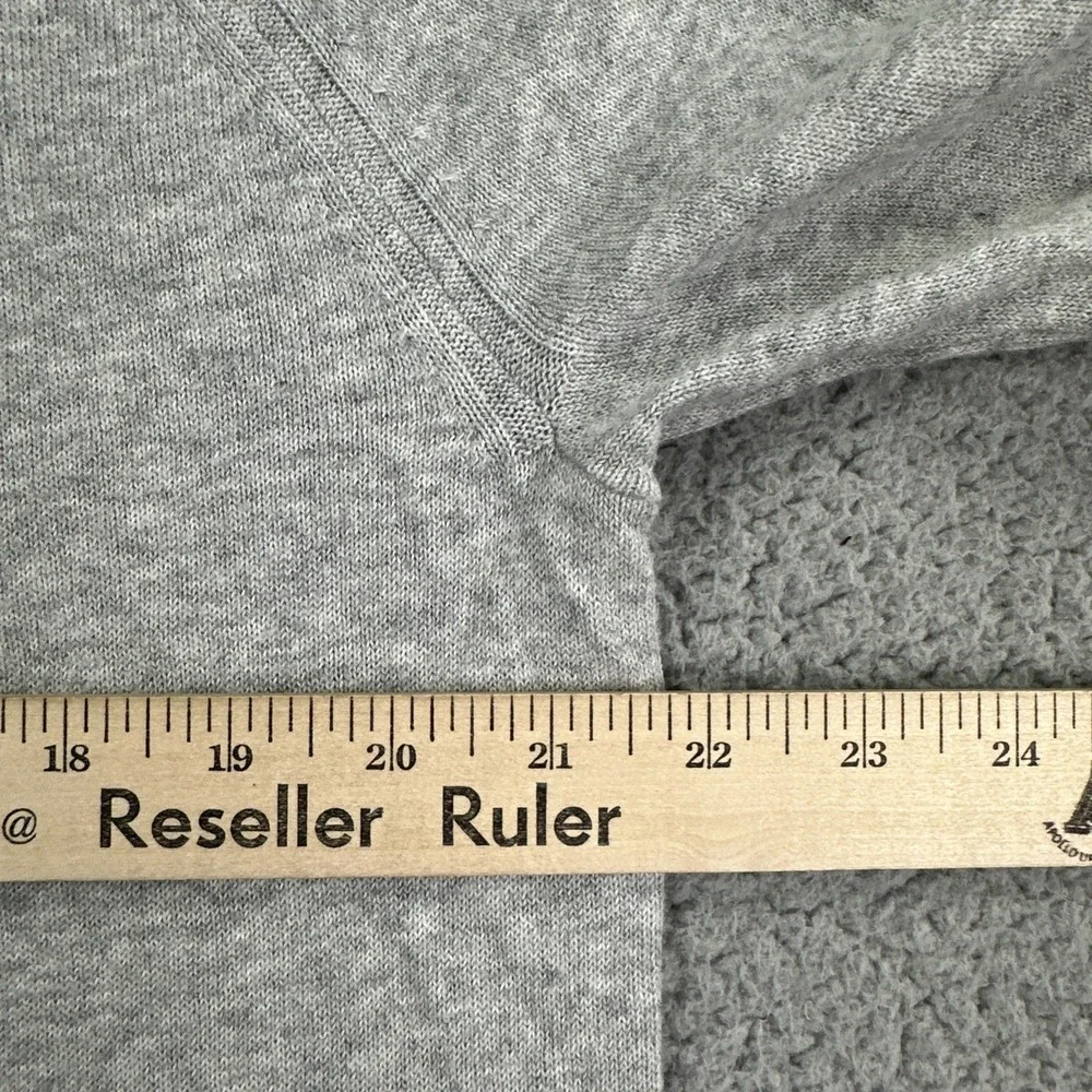 Banana Republic Cotton Sweater Men Large Heather Grey V-Neck Soft Banded Waist